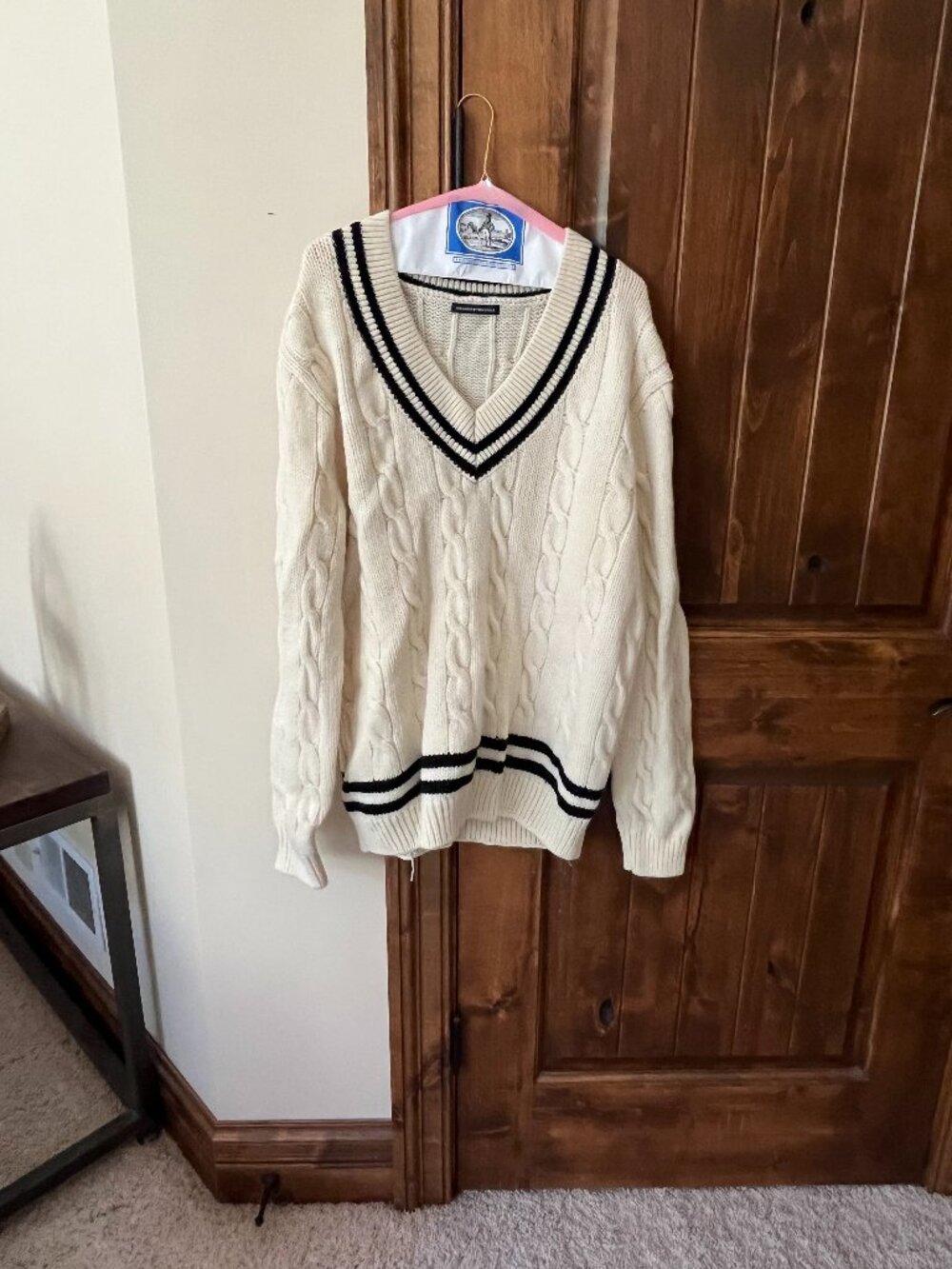 Brandy Melville Sweaters | Brandy Melville Nikki Wool Stripe Sweater Cream/ Navy